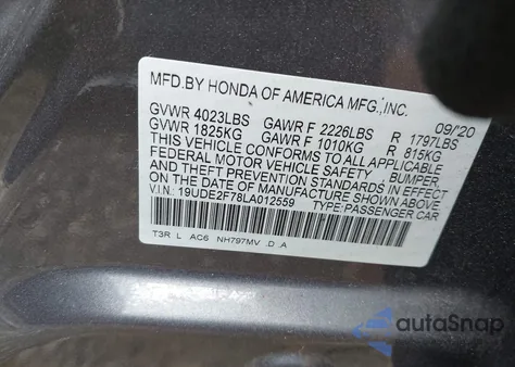 2020 Acura Ilx Premium Package/Technology Package from USA, damaged, VIN 19UDE2F78LA012559